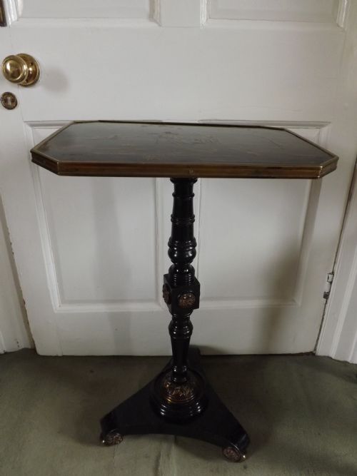 C19th Regency Period Chinoiserie Lacquer-top Occasional Table.