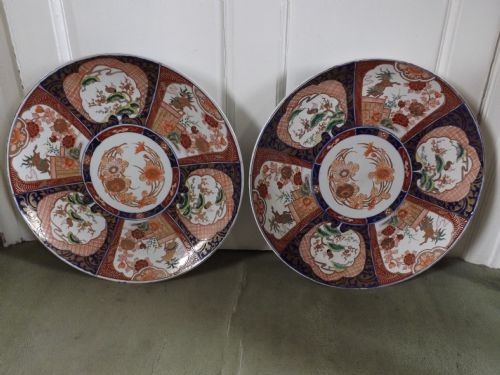 Pair C19th Japanese Imari Chargers