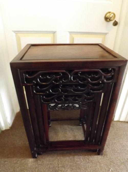 Late C19th Quartetto of Chinese Hardwood Tables