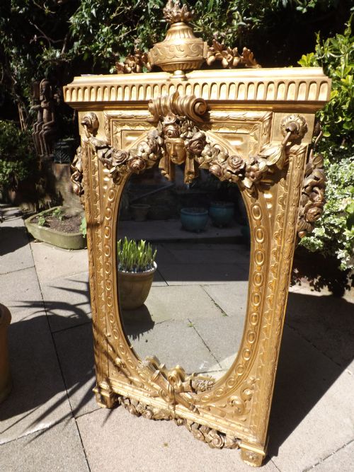Late C19th French Gilt-wood Mirror.