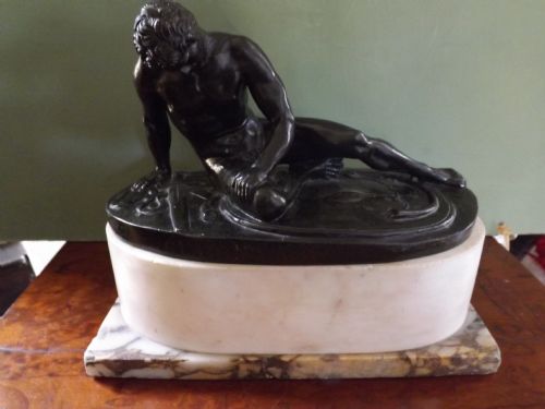 C19th 'Grand Tour' Souvenir Bronze Figure "The Dying Gaul"
