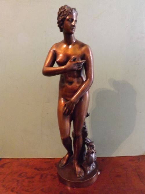 C19th Grand Tour Souvenir French Bronze Statue of The"venus De Medici"