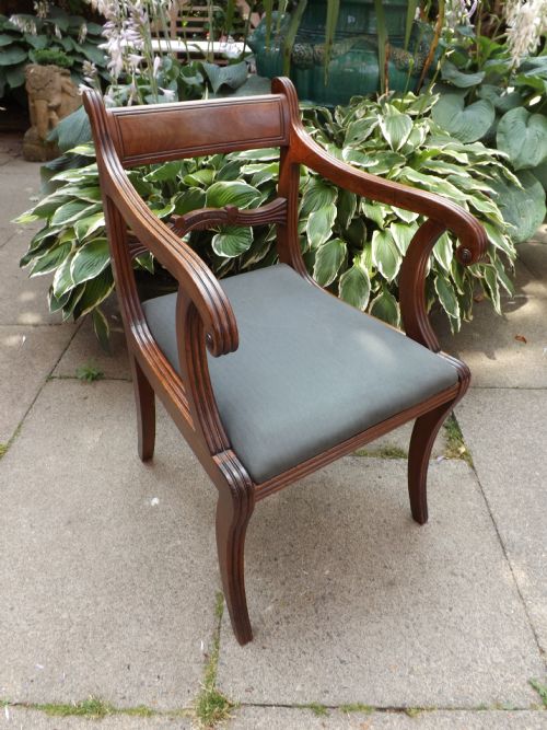 Early C19th Regency Period Mahogany Armchair.