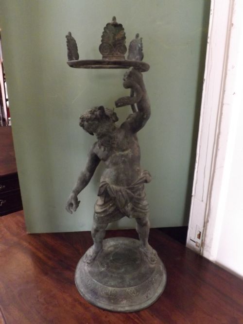 fig 1. C19th Italian verdegris bronze 'Grand Tour' souvenir figure of Silenus.