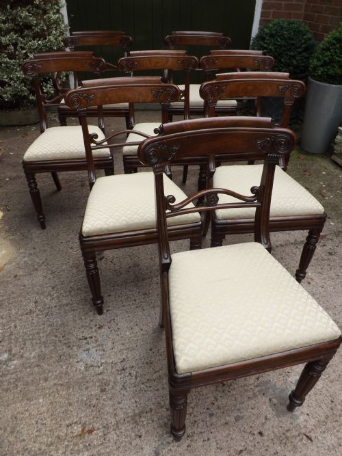 Set of 8 Regency Period Mahogany Dining Chairs.