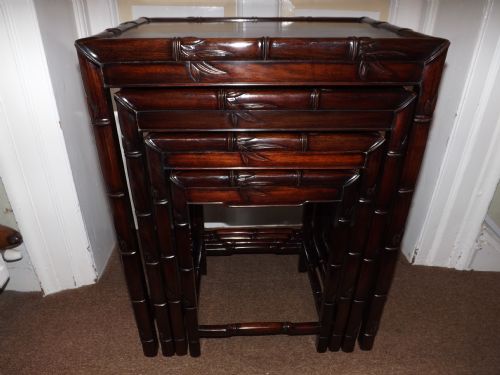Late C19th Chinese 'Hardwood' Quartetto of Nesting Tables.