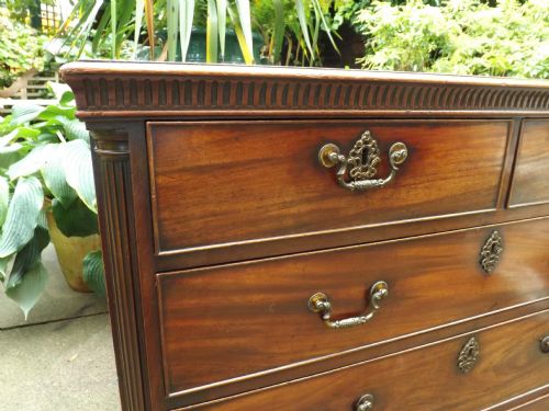 fig 1. Early George III Chippendale-period C18th mahogany chest of drawers.