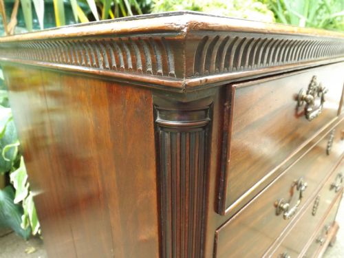fig 2. Early George III Chippendale-period C18th mahogany chest of drawers.