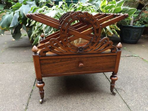 C19TH WILLIAM IV PERIOD ROSEWOOD CANTERBURY - ADDITIONAL PHOTO 1