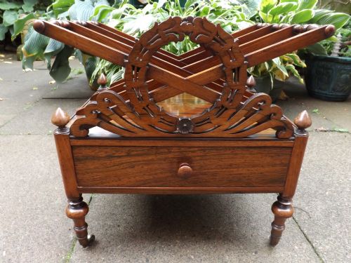 C19TH WILLIAM IV PERIOD ROSEWOOD CANTERBURY - ADDITIONAL PHOTO 8