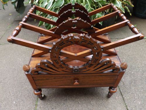 C19TH WILLIAM IV PERIOD ROSEWOOD CANTERBURY - ADDITIONAL PHOTO 6