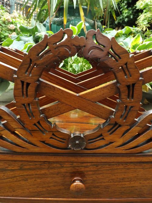 C19TH WILLIAM IV PERIOD ROSEWOOD CANTERBURY - ADDITIONAL PHOTO 7