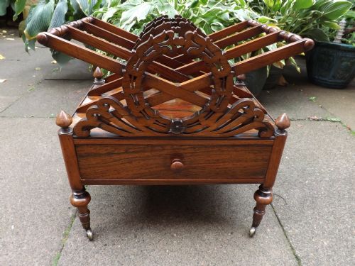 C19TH WILLIAM IV PERIOD ROSEWOOD CANTERBURY - ADDITIONAL PHOTO 10
