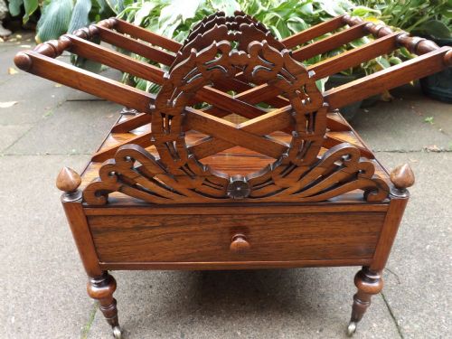 C19TH WILLIAM IV PERIOD ROSEWOOD CANTERBURY - ADDITIONAL PHOTO 13