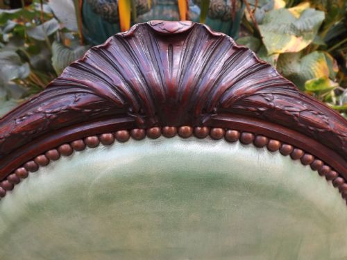 LATE C19TH MATCHED PAIR OF GEORGE III STYLE MAHOGANY LIBRARY ARMCHAIRS - ADDITIONAL PHOTO 7