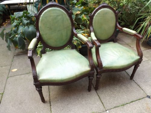 LATE C19TH MATCHED PAIR OF GEORGE III STYLE MAHOGANY LIBRARY ARMCHAIRS - ADDITIONAL PHOTO 14