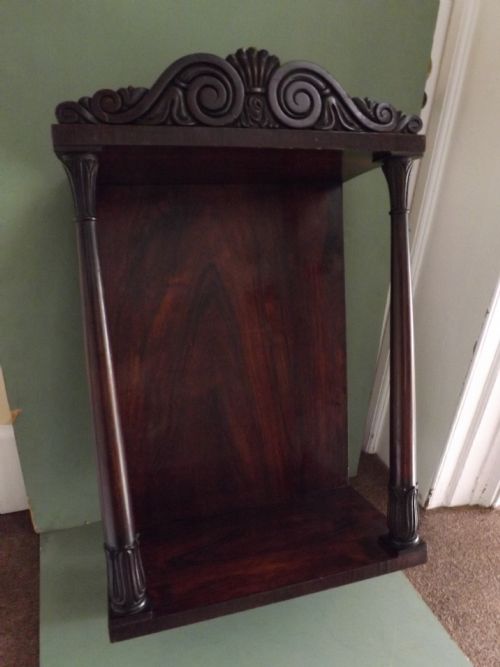 C19th George IV Period Rosewood Wall 'Niche' Shelf or Display Bracket.