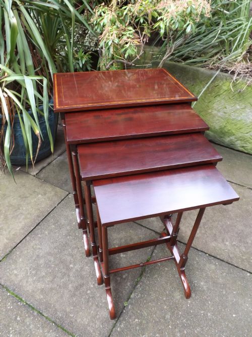 Late C19th/early C20th Edwardian Period Quartetto of Mahogany Occasional/nesting Tables.