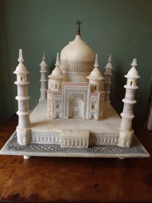 Early C20th Alabaster Architectural Model of the Taj Mahal.