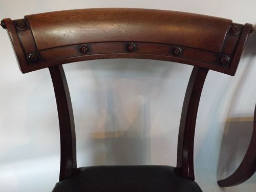 fig 1. Set of 6 mid C19th period mahogany dining chairs.