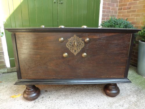 Fine C18th Dutch Colonial Palisander and Ebony Bronze-mounted Chest.