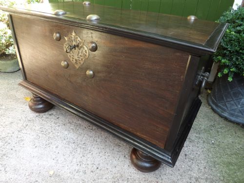 fig 1. Fine C18th Dutch Colonial palisander and ebony bronze-mounted chest.