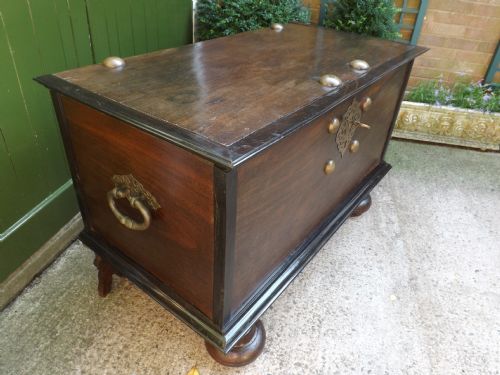 fig 2. Fine C18th Dutch Colonial palisander and ebony bronze-mounted chest.