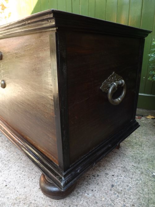 fig 3. Fine C18th Dutch Colonial palisander and ebony bronze-mounted chest.