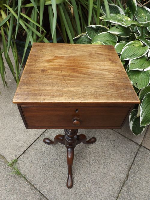 LATE C18TH GEORGE III PERIOD MAHOGANY TRIPODBASE TABLE OF UNUSUAL FORMAT - ADDITIONAL PHOTO 14