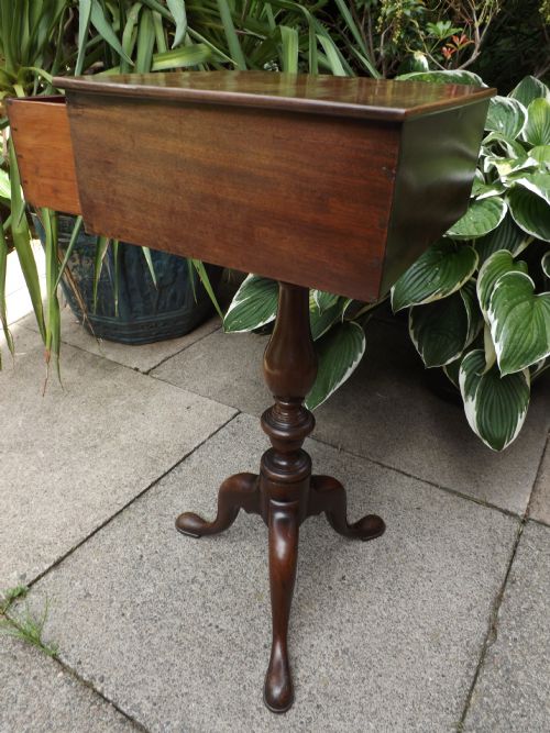 LATE C18TH GEORGE III PERIOD MAHOGANY TRIPODBASE TABLE OF UNUSUAL FORMAT - ADDITIONAL PHOTO 8