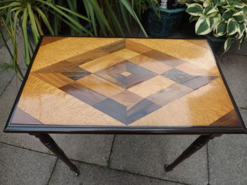 FINE EARLY C19TH REGENCY PERIOD LADIES 'WORKTABLE' INLAID WITH SPECIMEN WOOD VENEERS - ADDITIONAL PHOTO 2