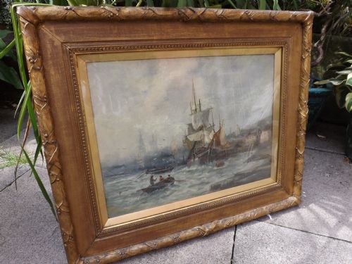 fig 1. C19th oil painting on panel by Stephen Brownlow.