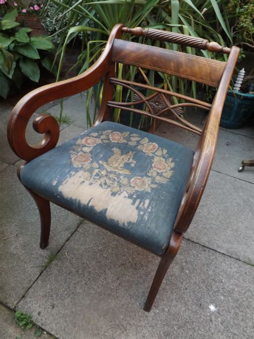 EARLY C19TH REGENCY PERIOD MAHOGANY ARMCHAIR - ADDITIONAL PHOTO 1