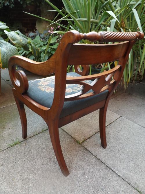 EARLY C19TH REGENCY PERIOD MAHOGANY ARMCHAIR - ADDITIONAL PHOTO 12