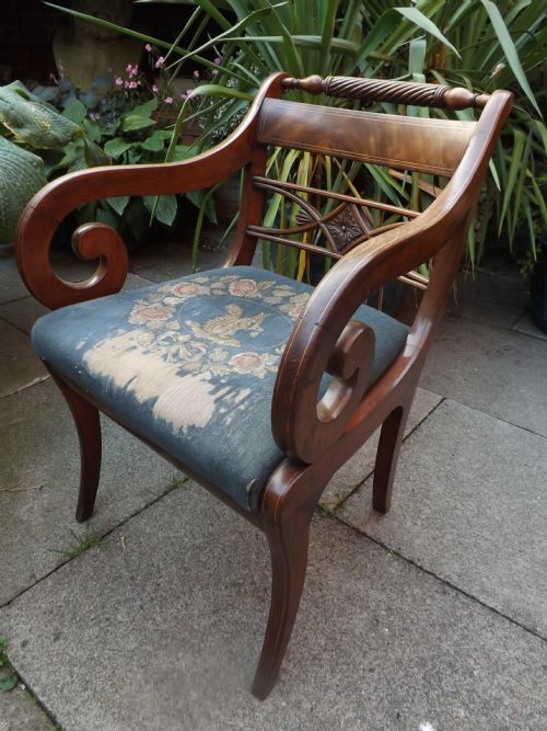 EARLY C19TH REGENCY PERIOD MAHOGANY ARMCHAIR - ADDITIONAL PHOTO 13