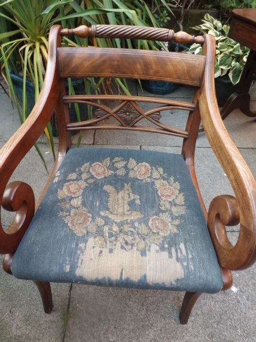 EARLY C19TH REGENCY PERIOD MAHOGANY ARMCHAIR - ADDITIONAL PHOTO 14
