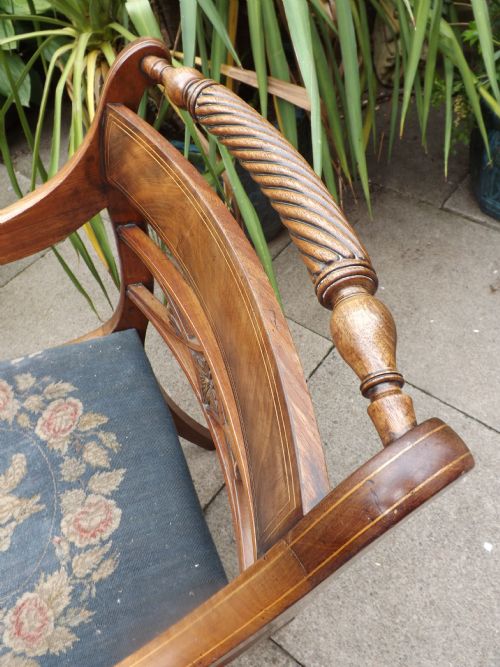 EARLY C19TH REGENCY PERIOD MAHOGANY ARMCHAIR - ADDITIONAL PHOTO 6