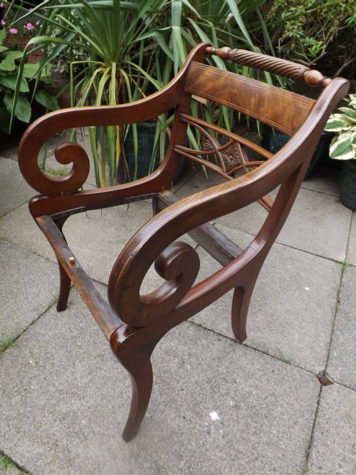 EARLY C19TH REGENCY PERIOD MAHOGANY ARMCHAIR - ADDITIONAL PHOTO 9