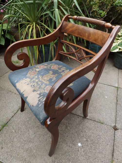 EARLY C19TH REGENCY PERIOD MAHOGANY ARMCHAIR - ADDITIONAL PHOTO 10