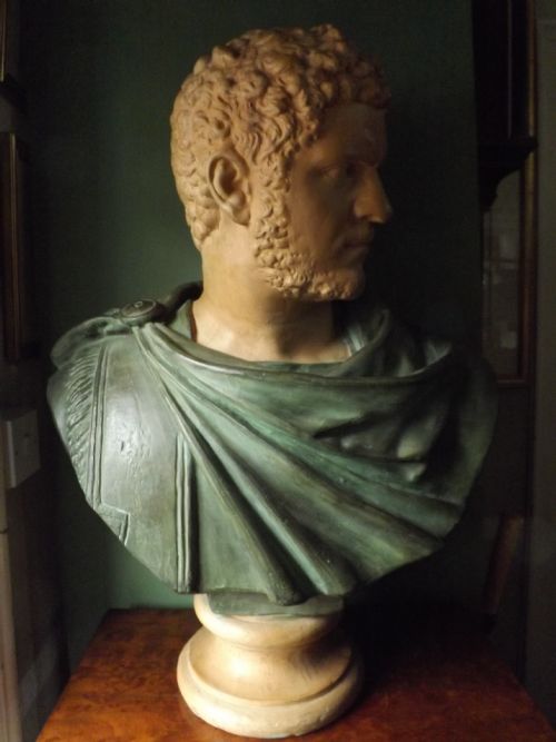 Late C19th Terracotta Library Bust Study of the Infamous Roman Emperor "Caracalla"