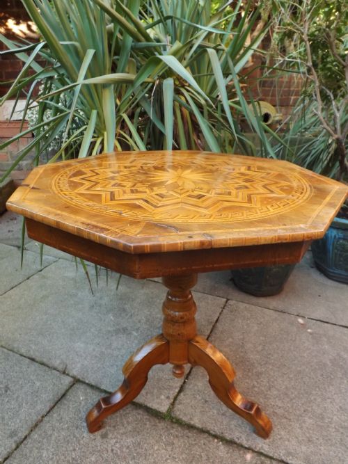 C19th Italian "Sorrento" Inlaid Parquetry Occasional Table.