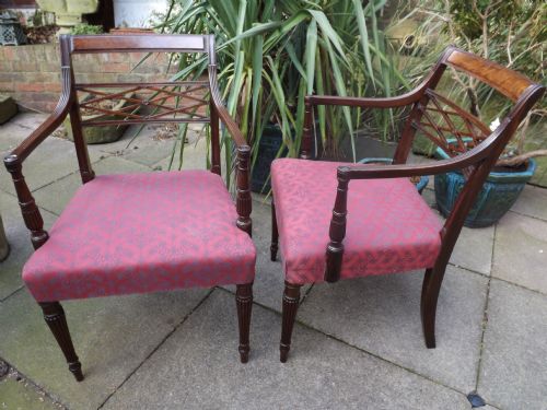 PAIR OF LATE C18TH EARLY C19TH GEORGE III PERIOD MAHOGANY ARMCHAIRS - ADDITIONAL PHOTO 13