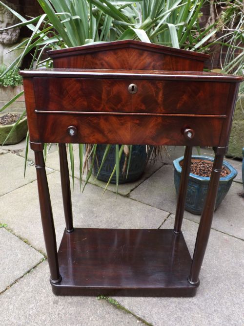Early C19th French Restauration-period Mahogany 'Table-en-chiffoniere'.