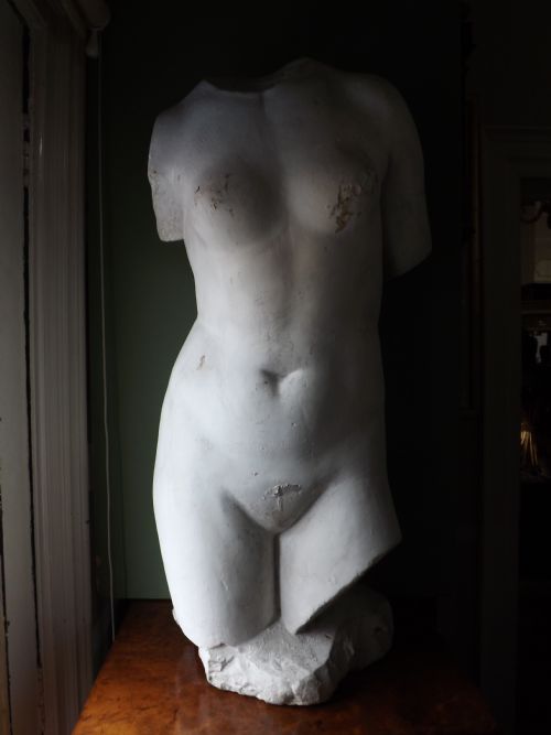 Late C19th Decorative Plaster Cast Torso of Venus or Aphrodite.