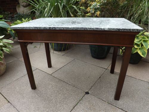 C18th George III Chippendale Period and Design Mahogany Centre/pier Table with Marble Top.
