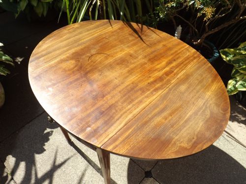 LATE C18TH GEORGE III PERIOD MAHOGANY OVAL PEMBROKE TABLE - ADDITIONAL PHOTO 3
