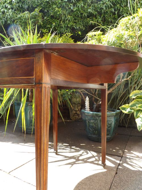 LATE C18TH GEORGE III PERIOD MAHOGANY OVAL PEMBROKE TABLE - ADDITIONAL PHOTO 6