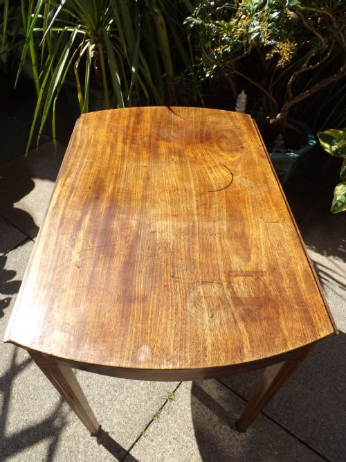 LATE C18TH GEORGE III PERIOD MAHOGANY OVAL PEMBROKE TABLE - ADDITIONAL PHOTO 8