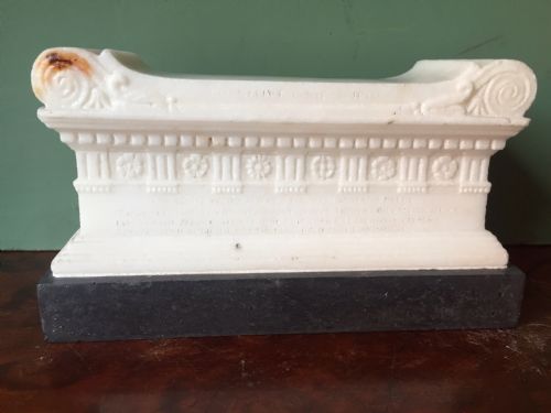 fig 1. C19th Italian 'Grand Tour' souvenir ,after the antique, carved marble reduction of the Tomb of Scipio.