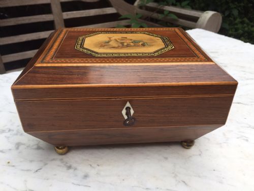 Early C19th Regency Period Rosewood Ladies Sewing Casket.
